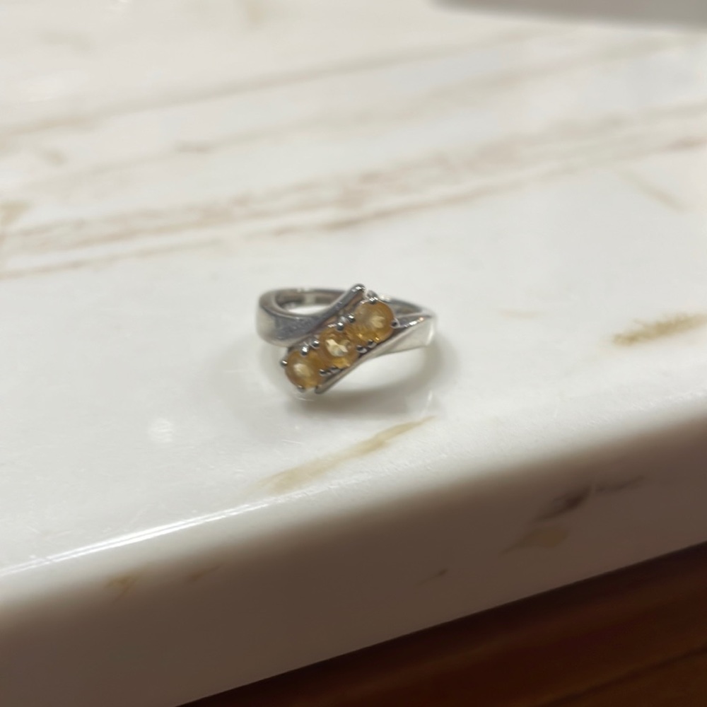 Citrine Sterling Silver Sz 5 Ring